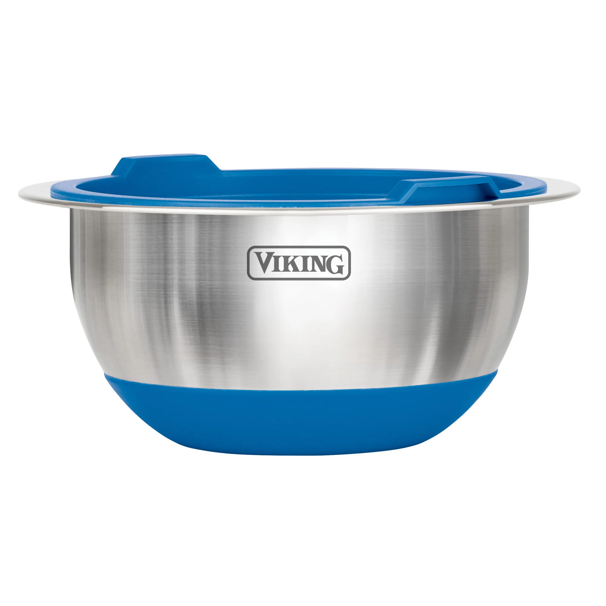 Viking 10-Piece Stainless Steel Mixing Bowl Set with Lids, Blue - Image 8