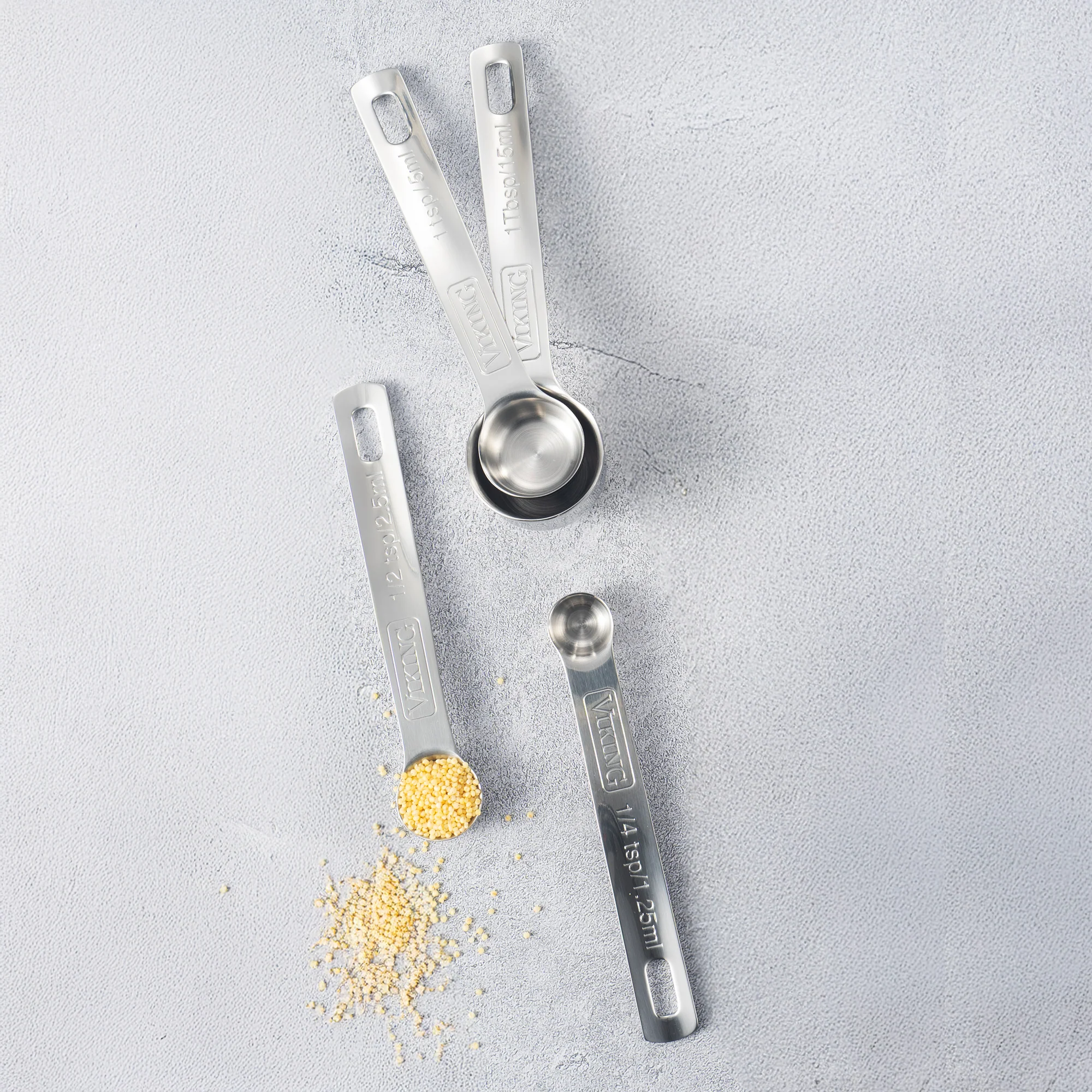 Viking 4pc Stainless Steel Measuring Spoon Set - Image 2