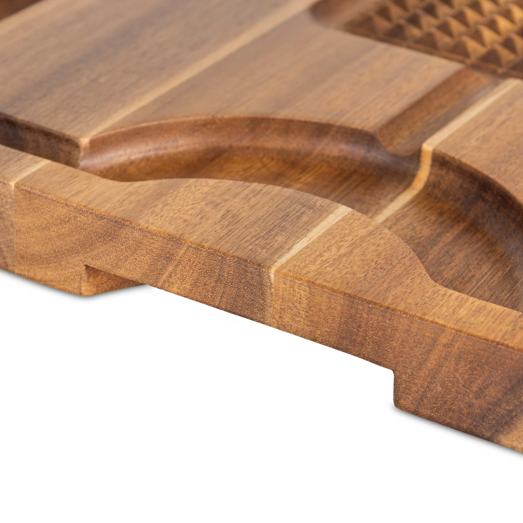 Viking Acacia Wood Cutting Board with 3-Piece Stainless Steel Carving Set - Image 6