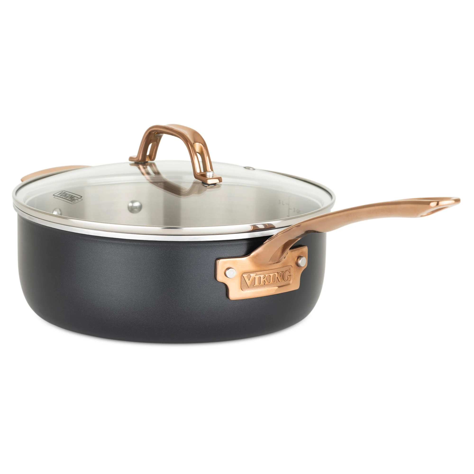 Viking 10pc 3-Ply Black & Copper Stainless Steel Cookware Set - Image 6