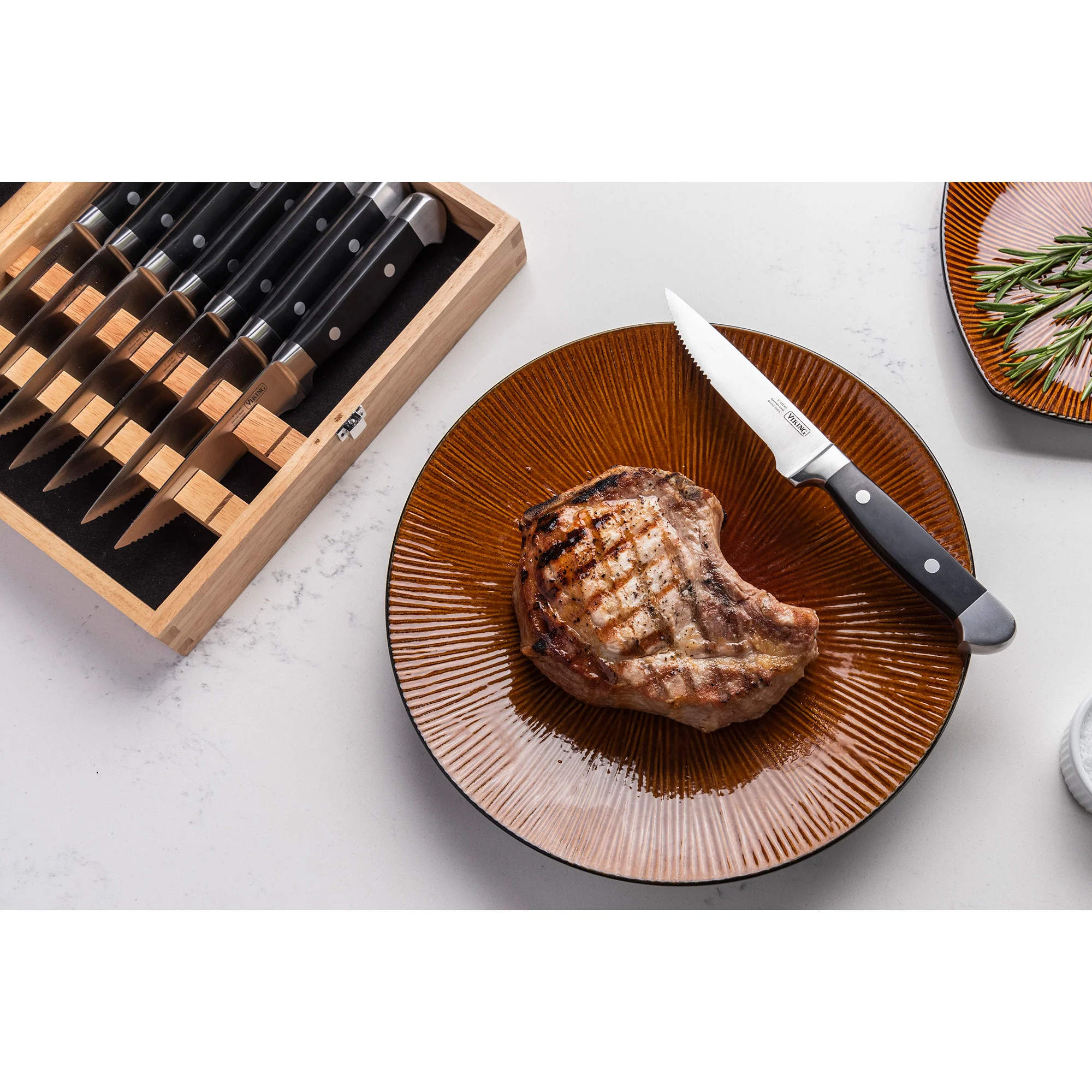 Viking Steakhouse 8-Piece Steak Knife Set with Gift Box - Image 8